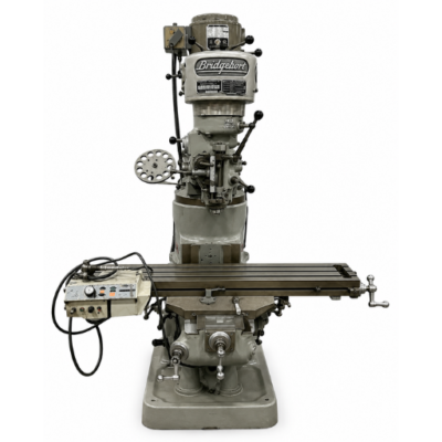 Bridgeport 1HP vertical milling machine with power table feed, front view