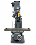 Induma vertical turret mill, full front view with the table extended