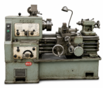 Reiden conventional lathe headstock and chuck with the work light above